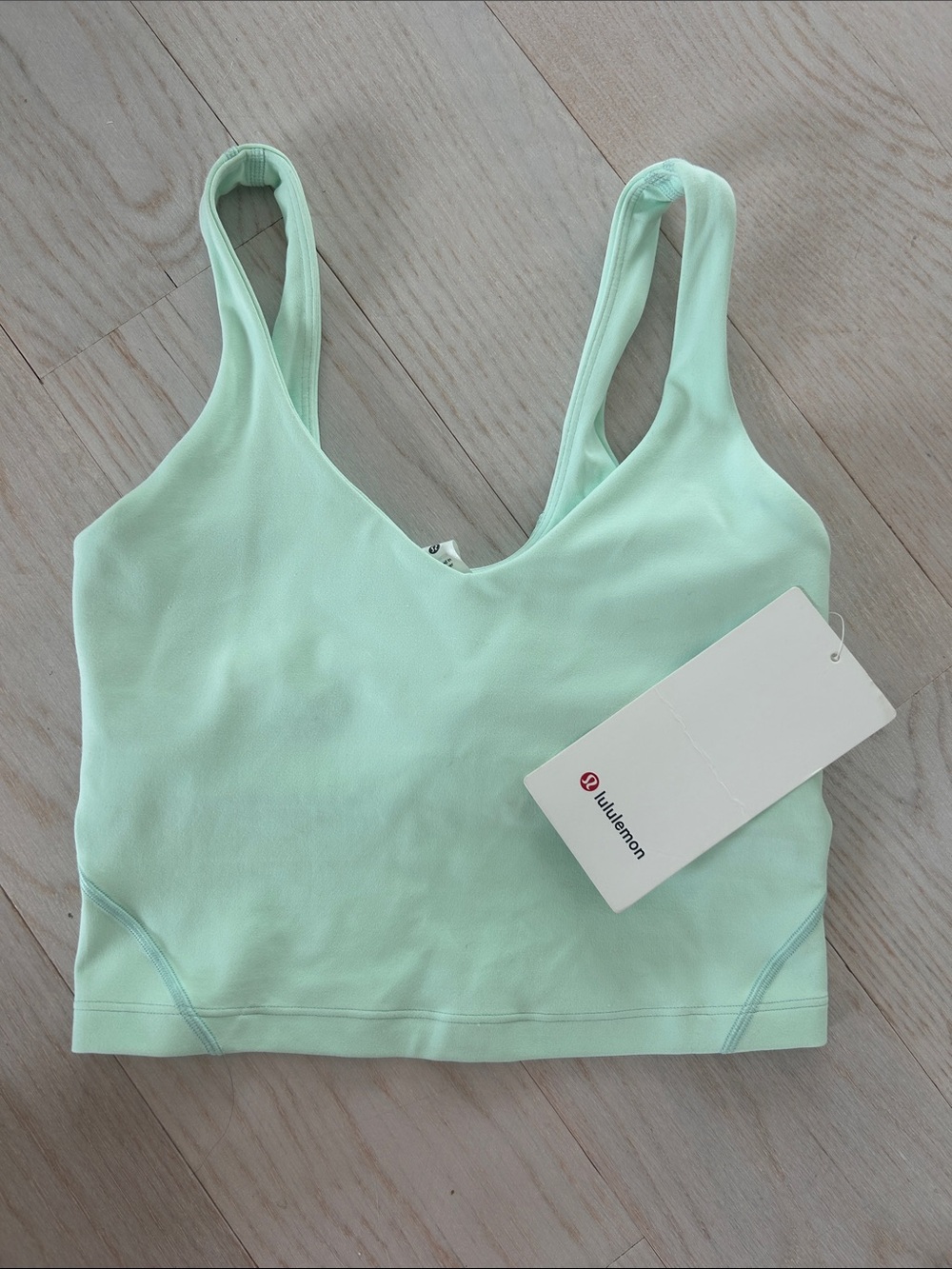 lululemon athletica Mint Green Seamless Support Crop